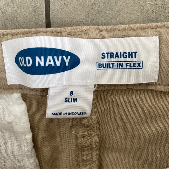 Old navy boy straight slim khaki chino pants 8 - Picture 3 of 4